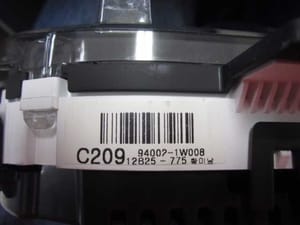 2012 Kia Rio Speedo Head/cluster