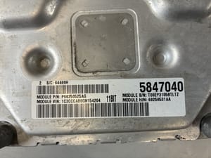 2016 Chrysler 200 Engine Control Module (ECM)