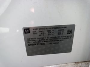2016 Chevrolet Impala Engine Control Module (ECM)