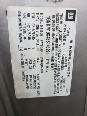 2002 Chevrolet Astro