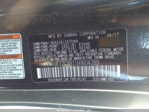 2017 Subaru Subbrz