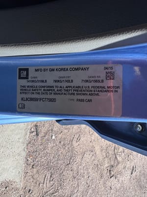 2015 Chevrolet Spark
