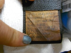 2007 Ford Mustang Rear Seat Belt