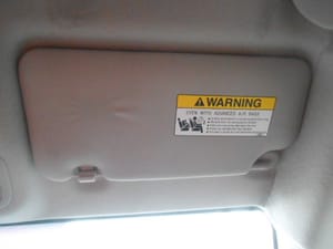 2015 Honda Fit Sun Visor