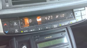 2011 Lexus Ct200h Climate Control