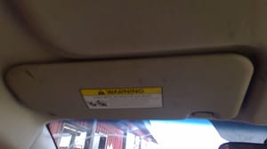 2015 Kia Rio Sun Visor