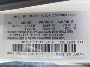 2016 Mazda 6