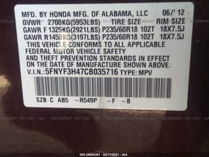 2012 Honda Pilot