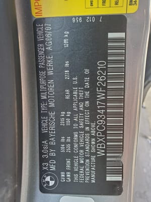 2007 BMW X3