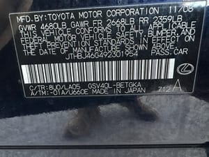 2009 Lexus Es350
