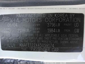 2004 Kia Spectra