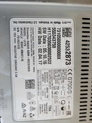 2017 GMC Silv35 Radio