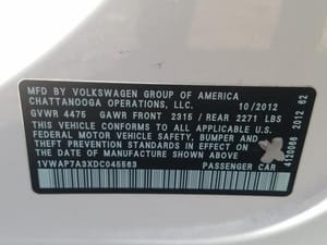 2013 Volkswagen Passat