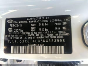 2019 Kia Optima