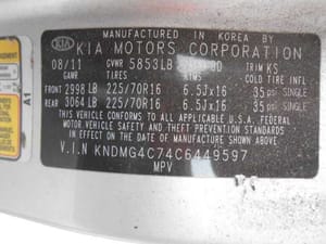 2012 Kia Sedona