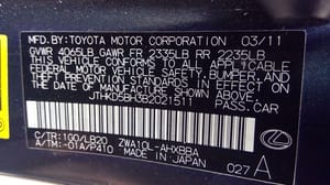 2011 Lexus Ct200h