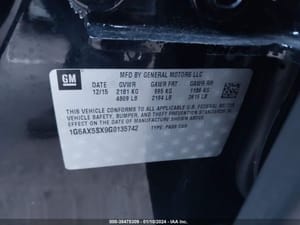 2016 Cadillac Cadcts Instrument Cluster