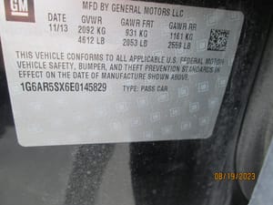 2014 Cadillac Cadcts Front Upper Control Arm