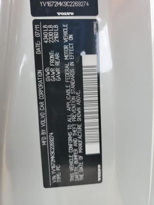 2012 Volvo C30