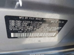2016 Subaru Impreza