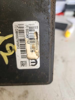 2019 Dodge Dpu55 ABS Module