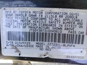 2001 Toyota Celica