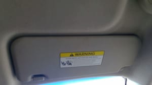 2015 Kia Rio Sun Visor