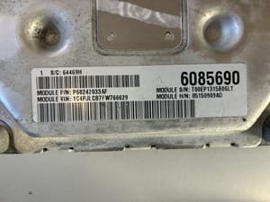 2015 Jeep Cherokee Engine Control Module (ECM)