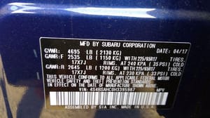 2017 Subaru Legacy