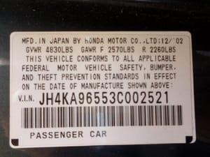 2003 Acura Rl