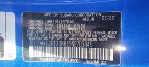 2022 Subaru Subbrz