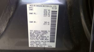 2018 Nissan Altima Front Door Latch