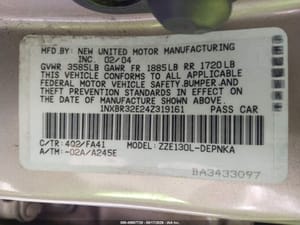 2004 Toyota Corolla