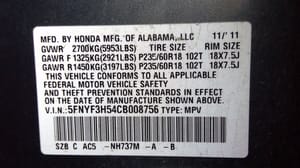 2012 Honda Pilot