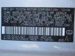 2007 Lexus Is250