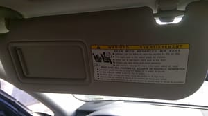 2014 Lexus Is250 Sun Visor