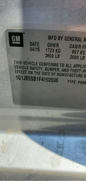 2015 Chevrolet Sonic