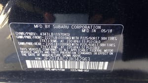 2018 Subaru Subxv