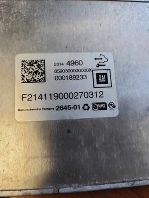 2015 Cadillac Cadxts Body Control Module