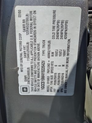 2000 GMC S10s15