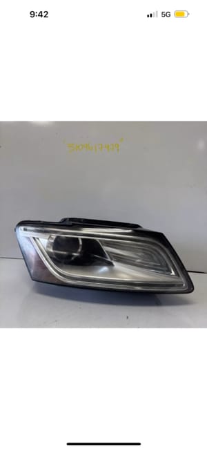 2017 Audi Q5 Headlamp, Left