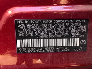 2013 Lexus Is250