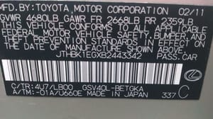 2011 Lexus Es350