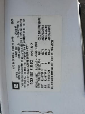 2001 GMC S10s15 Radiator