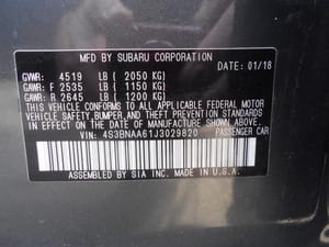 2018 Subaru Legacy