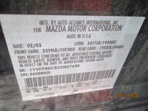 2003 Mazda 6