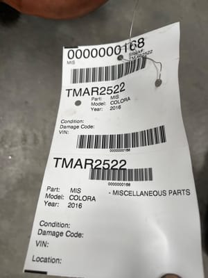 2016 GMC Colorado Miscellaneous Parts