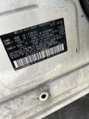 2016 Subaru Legacy
