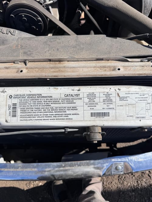 1996 Dodge Dpu25