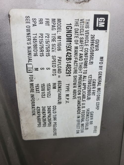 2002 Chevrolet Astro